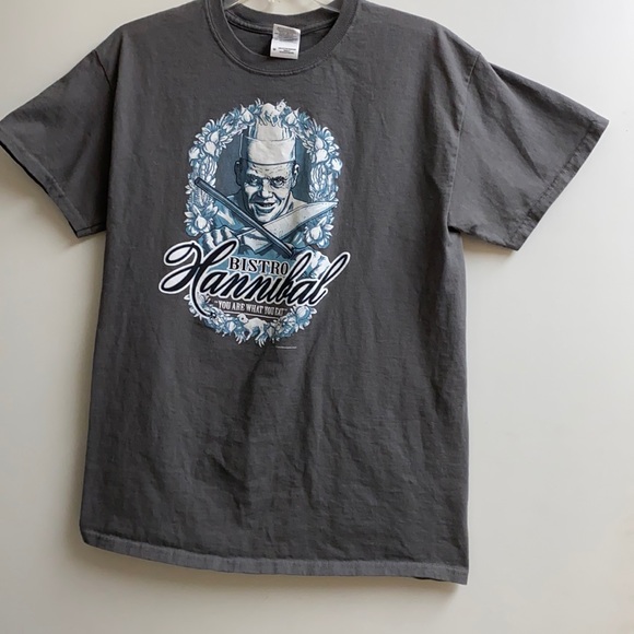 Size medium gray Hannibal you are what you eat T-shirt - Picture 1 of 4